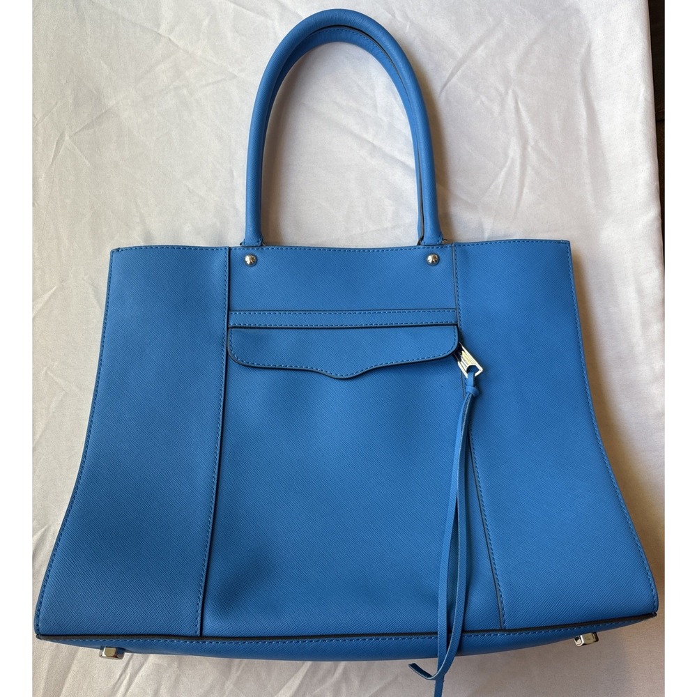 Rebecca Minkoff Safiano Leather Tote Blue, MAB collection